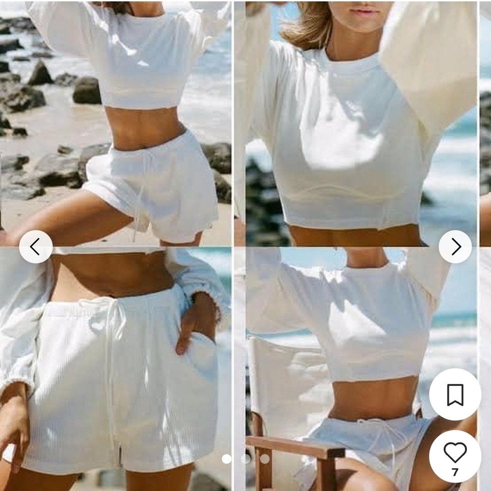 White Drawstring Shorts